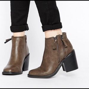 London Rebel Heeled Ankle Boots